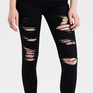 Distressed black American Eagle jeans!